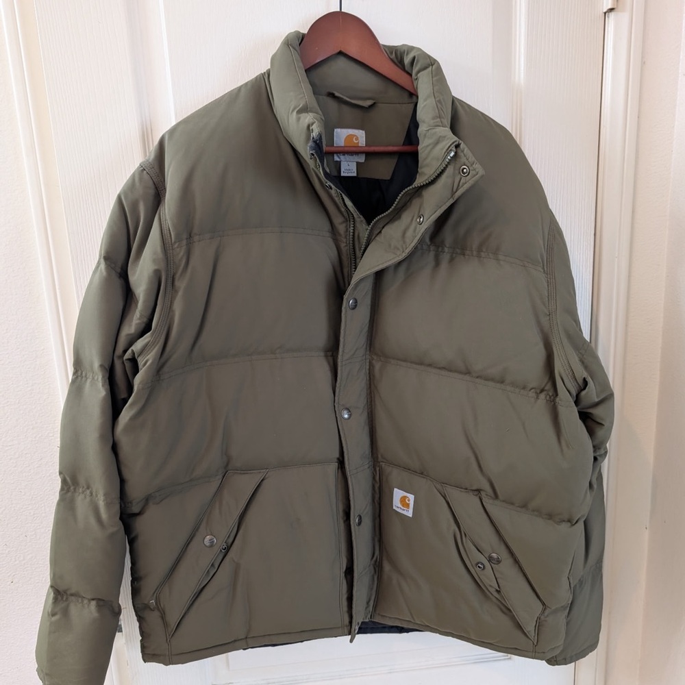 Carhartt Men's Green Puffer Coat